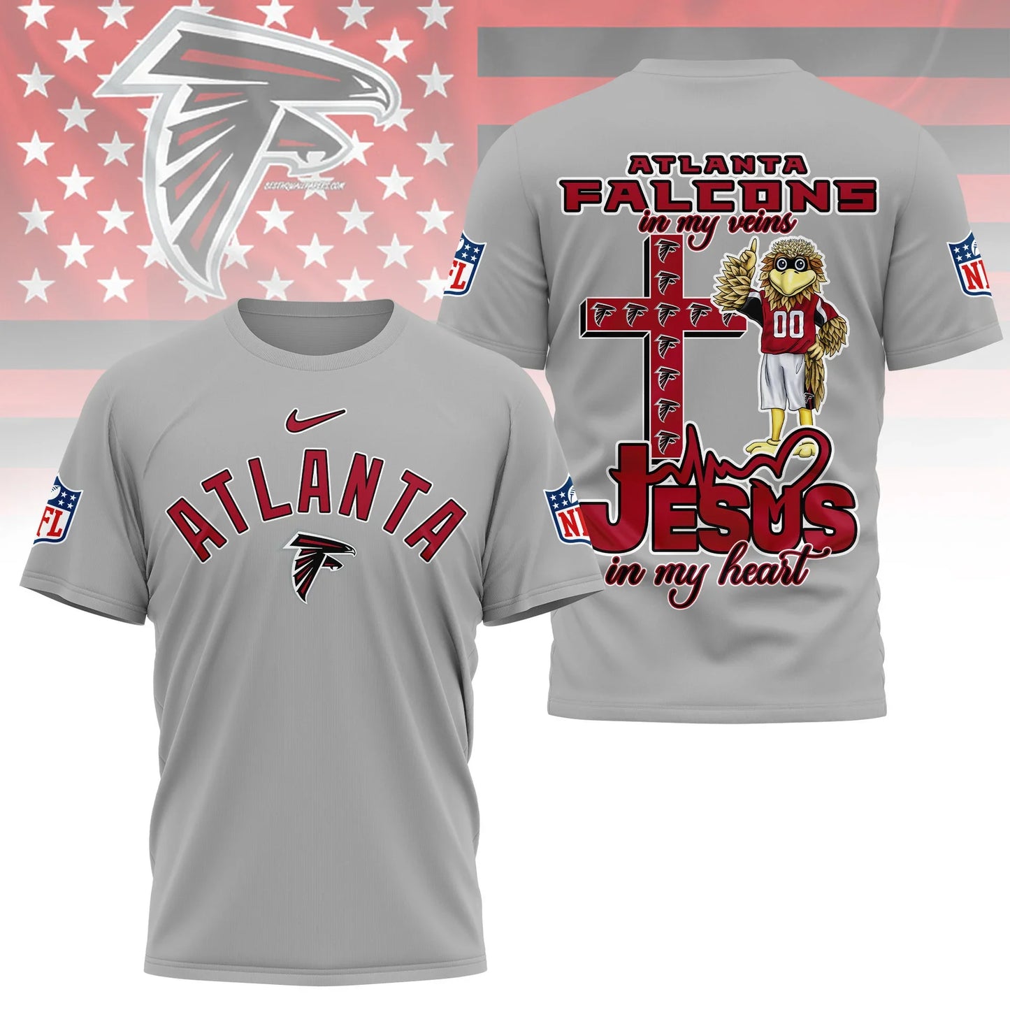 LIMITED EDITION - NEW CUSTOMIZED NFL18 ATF ATLANTA FALCONS T-SHIRT | MULTIPLE COLORS AVAILABLE