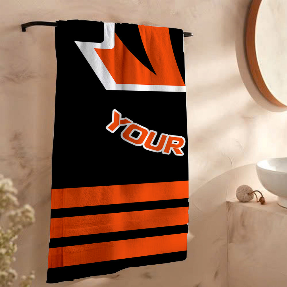LIMITED EDITION - NEW CUSTOMIZED NFL16 CCB CINCINNATI BENGALS BEACH & BATH TOWEL