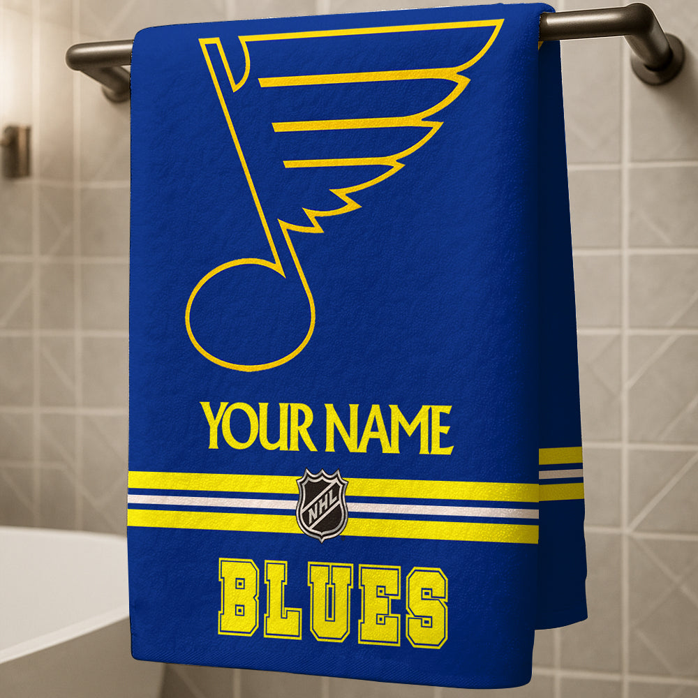 LIMITED EDITION - NEW CUSTOMIZED NHL14 SLB ST. LOUIS BLUES BEACH & BATH TOWEL