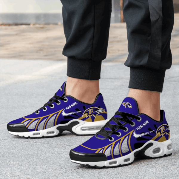 LIMITED EDITION - NEW CUSTOMIZED NFL28 BTR BALTIMORE RAVENS UNISEX AIR MAX PLUS SNEAKERS