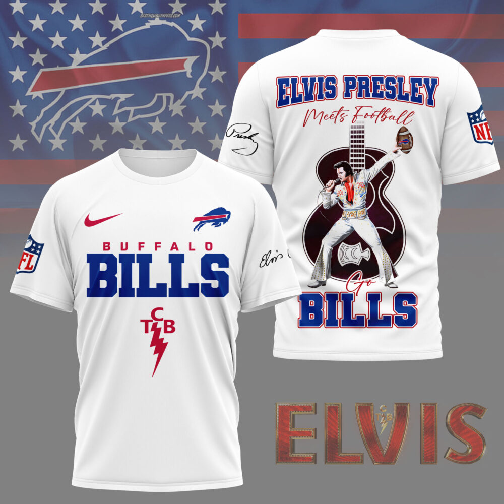 LIMITED EDITION - NEW CUSTOMIZED NFL03 BFB BUFFALO BILLS X ELVIS PRESLEY FAN 3D SHIRT