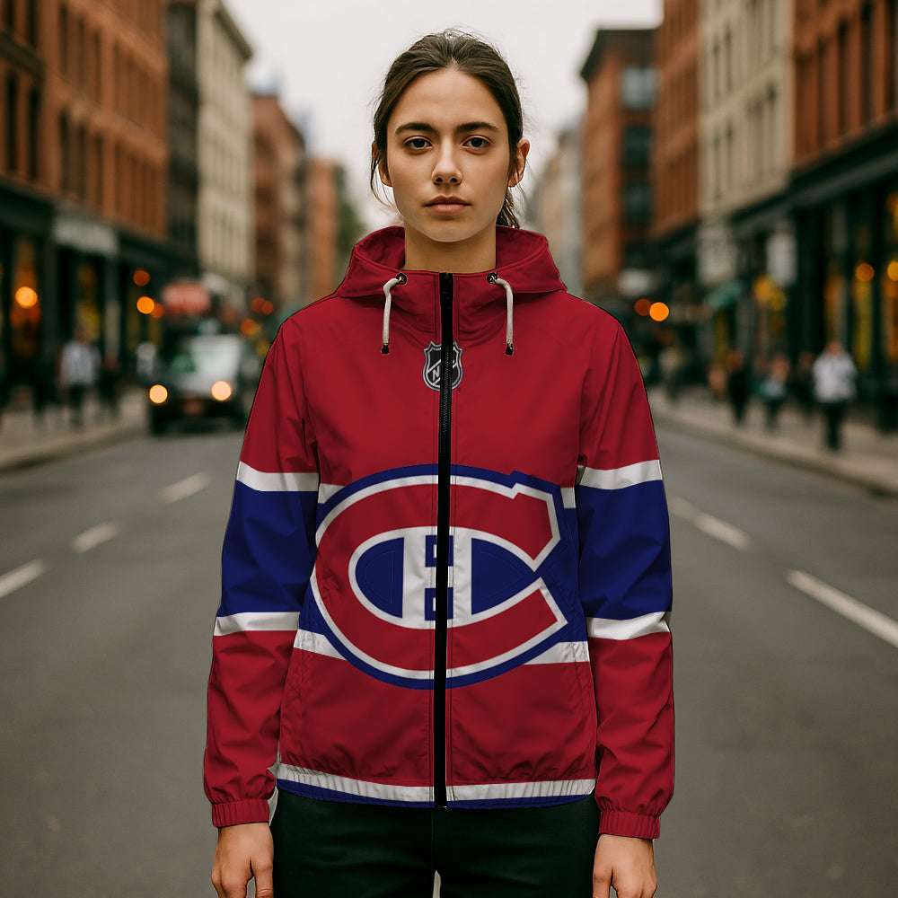 LIMITED EDITION - NEW CUSTOMIZED NHL11 MCD MONTREAL CANADIENS WINDBREAKER JERSEY JACKET