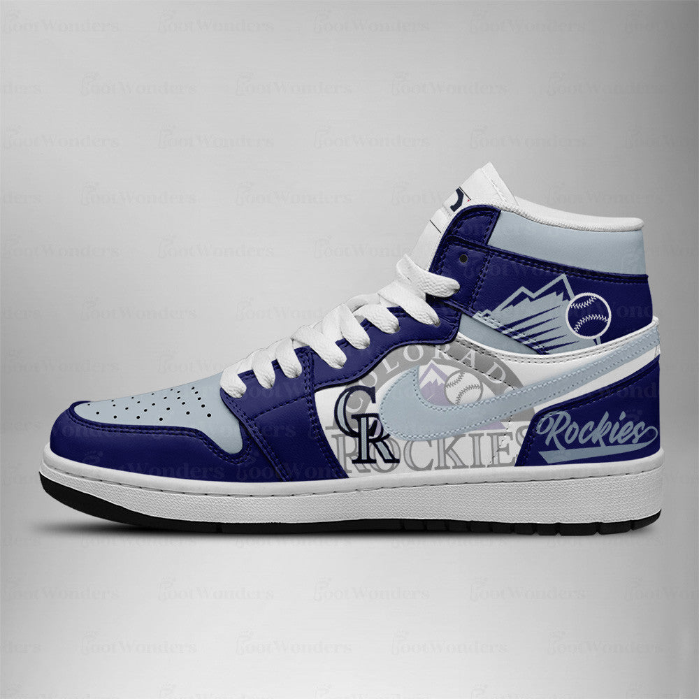 LIMITED EDITION - NEW CUSTOMIZED MLB30 CL ROCKIES AIR JORDAN SNEAKERS