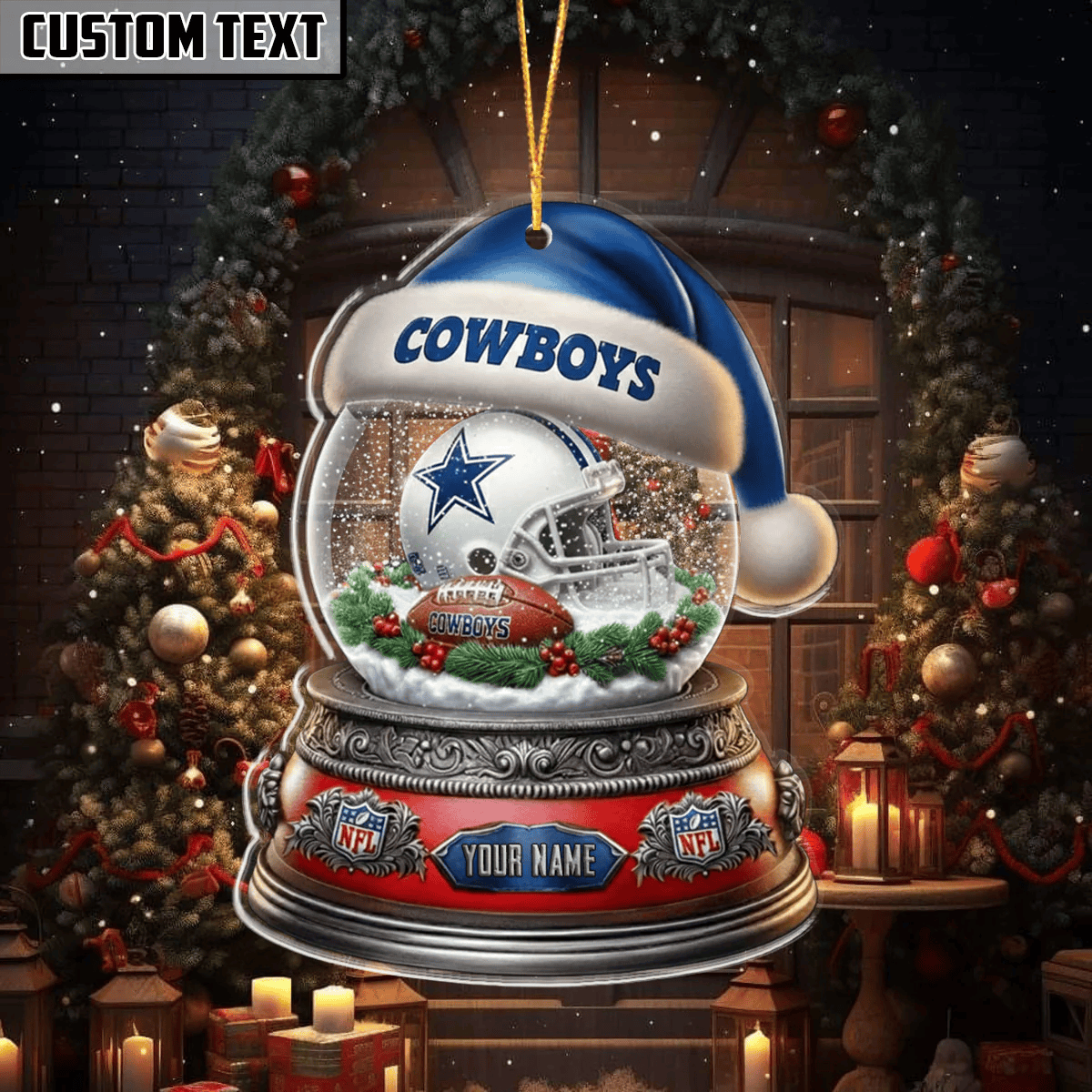 LIMITED EDITION - NEW CUSTOMIZED NFL21 DCB DALLAS COWBOYS ORNAMENT