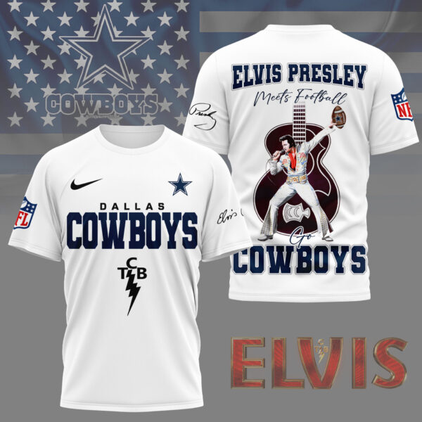 LIMITED EDITION - NEW CUSTOMIZED NFL21 DCB DALLAS COWBOYS X ELVIS PRESLEY FAN 3D SHIRT