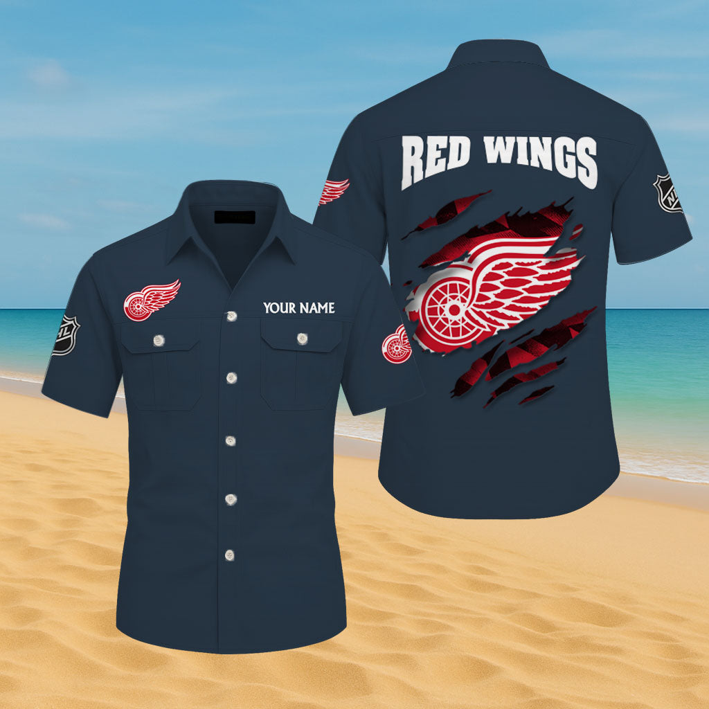 LIMITED EDITION - NEW CUSTOMIZED NHL22 DRW DETROIT RED WINGS CARGO SHIRT