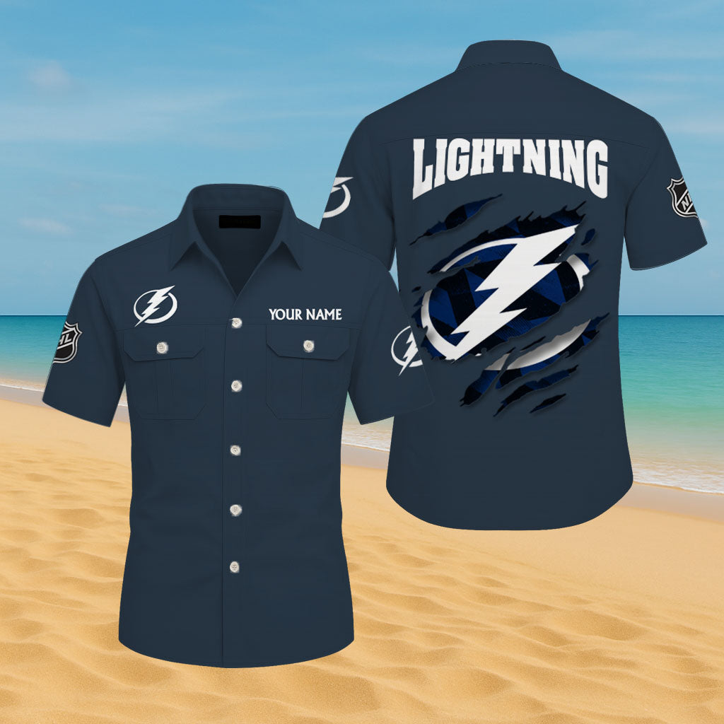 LIMITED EDITION - NEW CUSTOMIZED NHL12 TPL TAMPA BAY LIGHTNING CARGO SHIRT