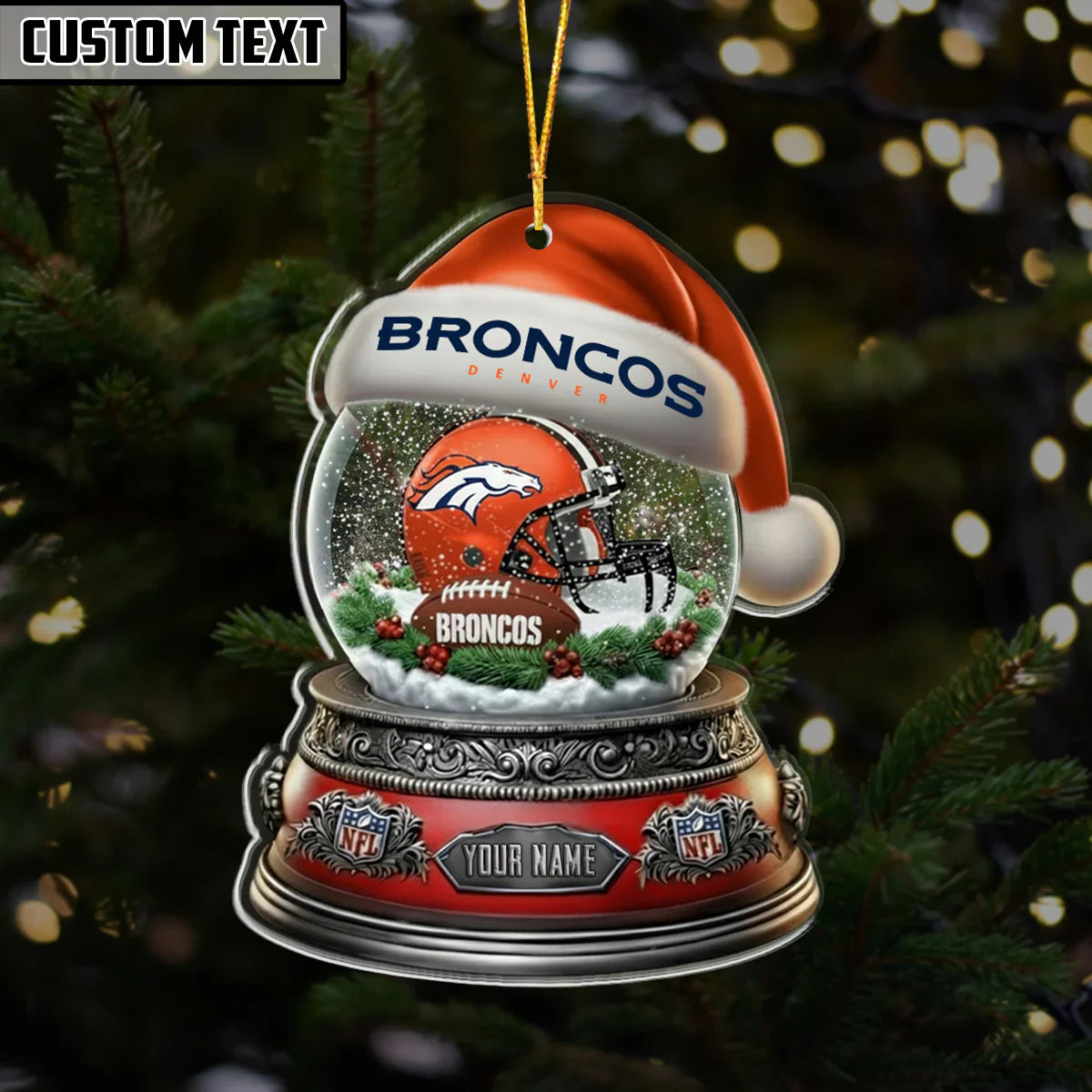 LIMITED EDITION - NEW CUSTOMIZED NFL13 DVB DENVER BRONCOS ORNAMENT