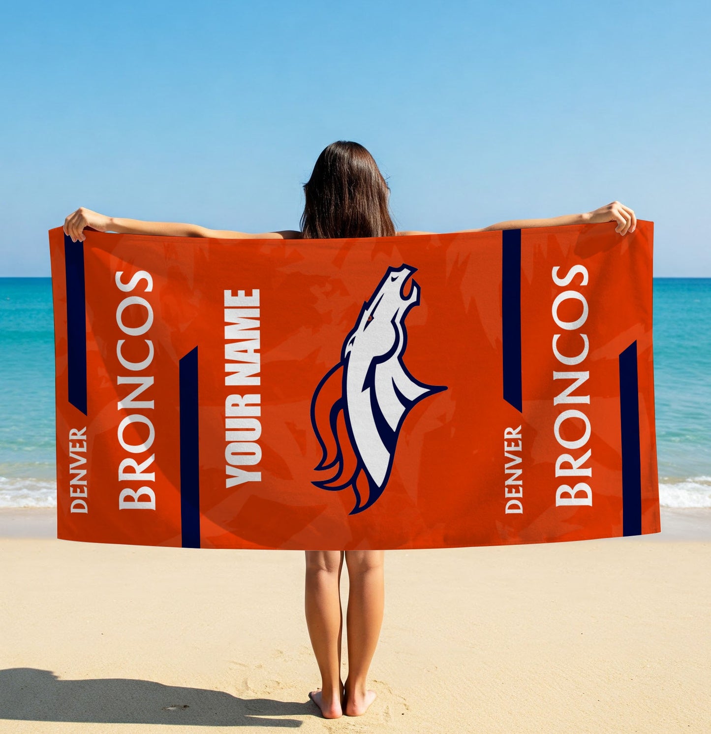 LIMITED EDITION - NEW CUSTOMIZED NFL13 DVB DENVER BRONCOS BEACH & BATH TOWEL
