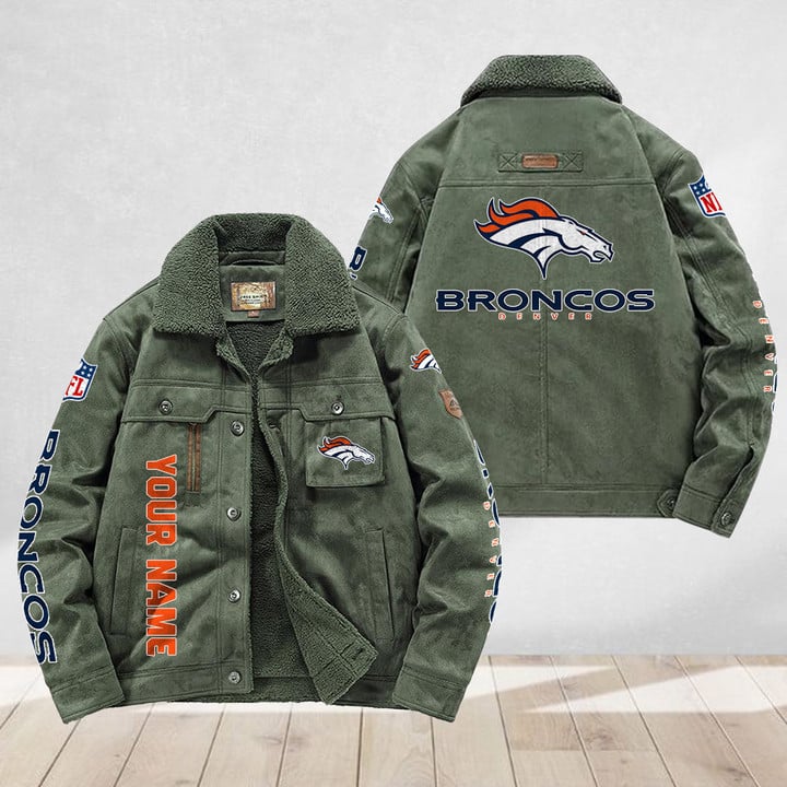 LIMITED EDITION - NEW CUSTOMIZED NFL13 DVB DENVER BRONCOS FLEECE JACKET