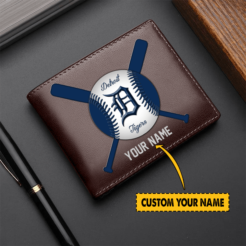 LIMITED EDITION - NEW CUSTOMIZED MLB16 DT TIGERS LEATHER WALLET