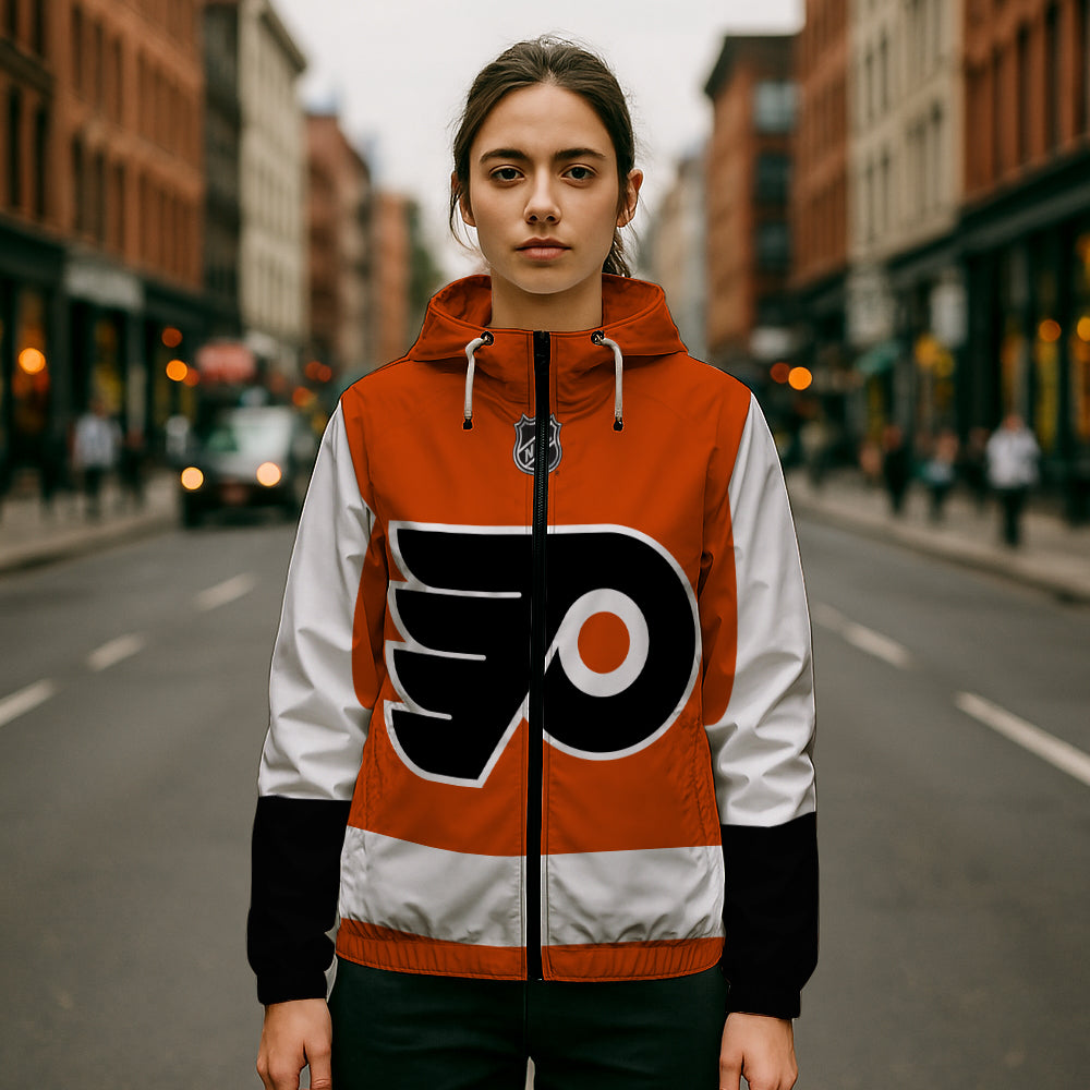 LIMITED EDITION - NEW CUSTOMIZED NHL27 PPF PHILADELPHIA FLYERS WINDBREAKER JERSEY JACKET