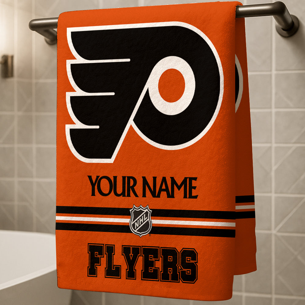 LIMITED EDITION - NEW CUSTOMIZED NHL27 PPF PHILADELPHIA FLYERS BEACH & BATH TOWEL