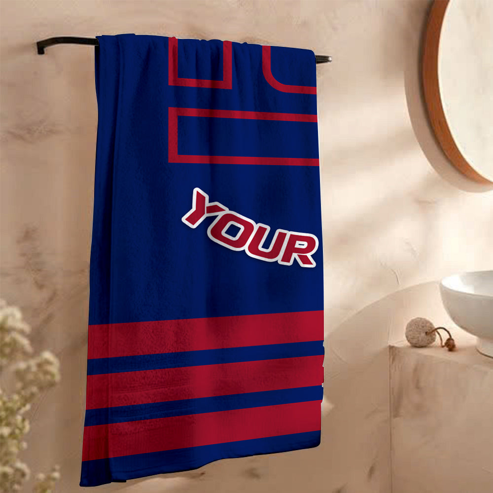 LIMITED EDITION - NEW CUSTOMIZED NFL32 NYG NEW YORK GIANTS BEACH & BATH TOWEL