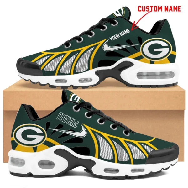 LIMITED EDITION - NEW CUSTOMIZED NFL08 GBP GREEN BAY PACKERS UNISEX AIR MAX PLUS SNEAKERS