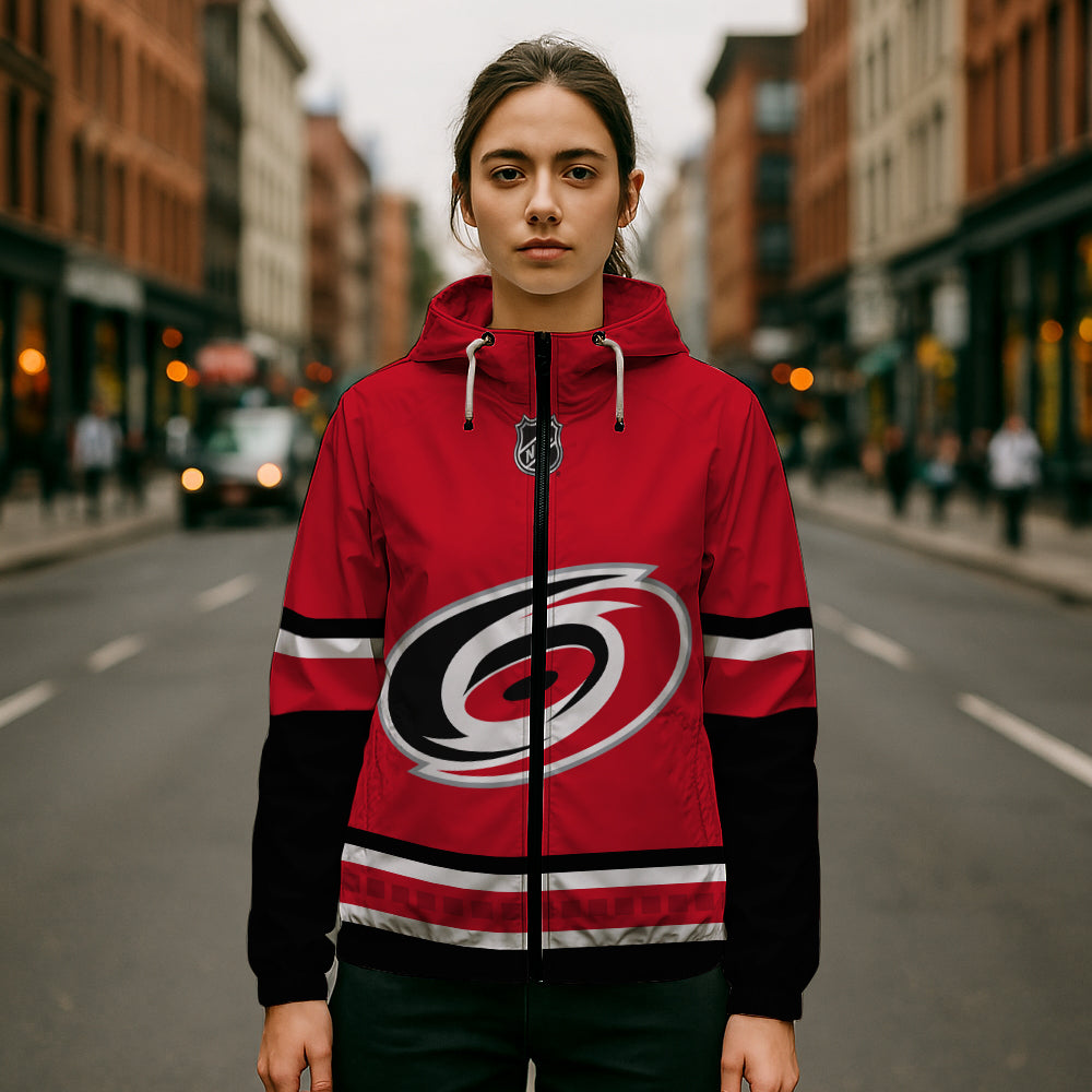 LIMITED EDITION - NEW CUSTOMIZED NHL07 CLH CAROLINA HURRICANES WINDBREAKER JERSEY JACKET