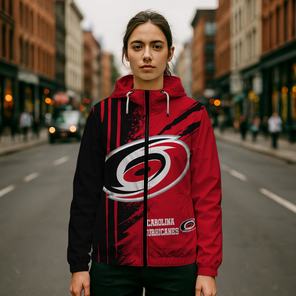 LIMITED EDITION - NEW CUSTOMIZED NHL07 CLH CAROLINA HURRICANES WINDBREAKER JACKET