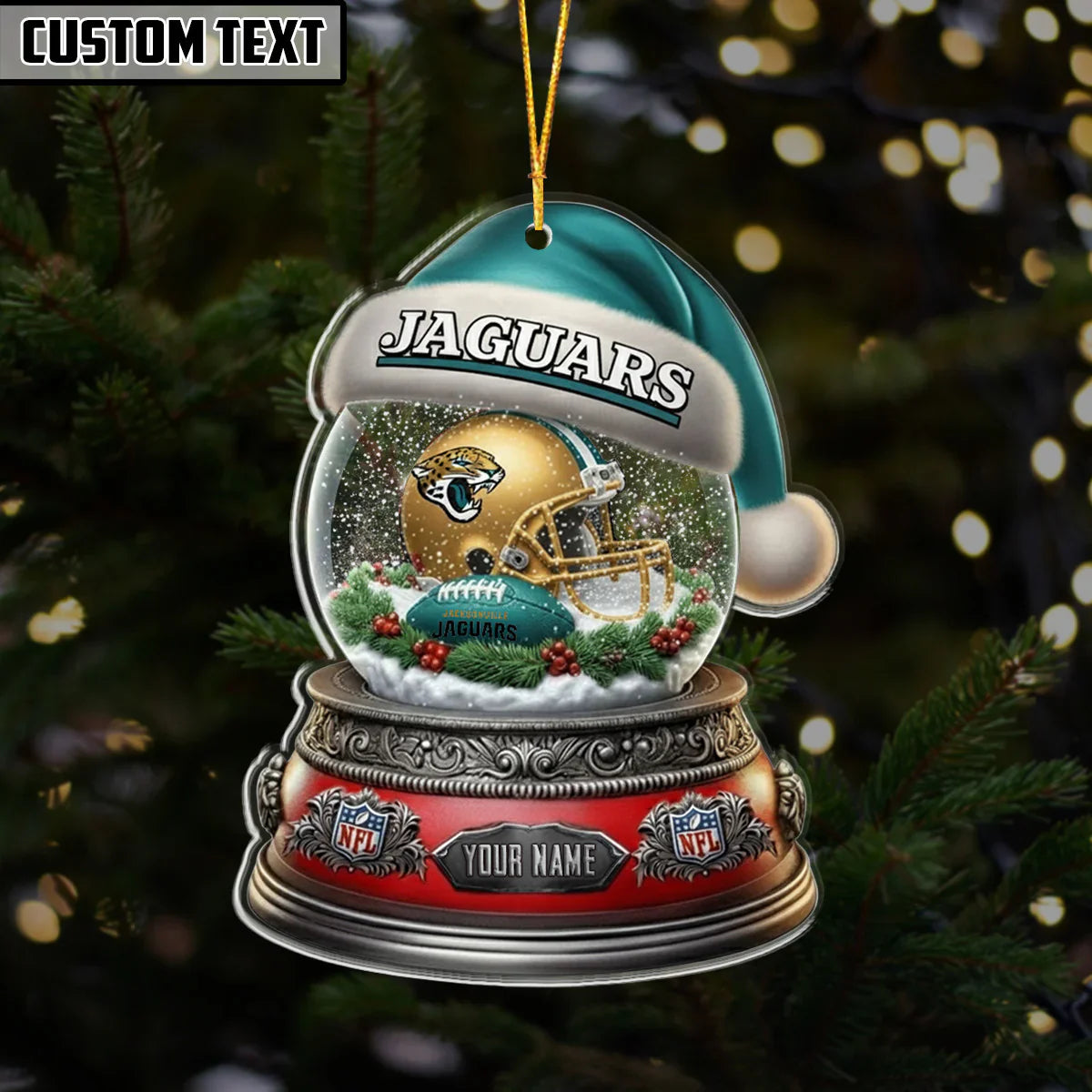 LIMITED EDITION - NEW CUSTOMIZED NFL30 JSJ JACKSONVILLE JAGUARS ORNAMENT