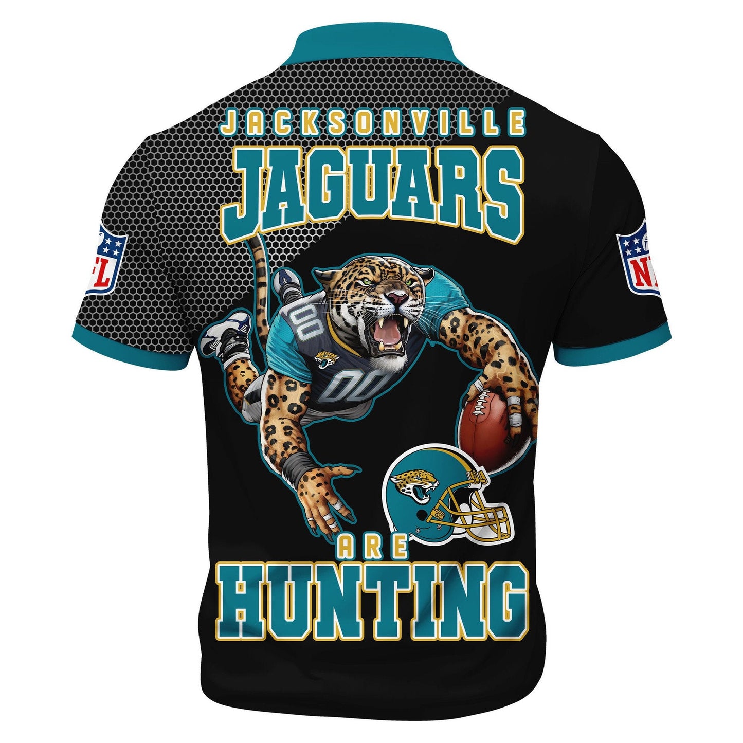 LIMITED EDITION - NEW CUSTOMIZED NFL30 JSJ JACKSONVILLE JAGUARS HARLEY-DAVIDSON POLO WITH ZIPPER SHIRT