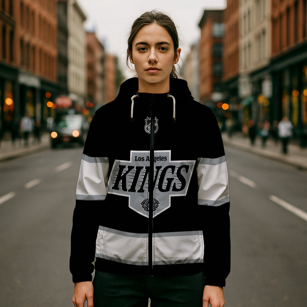 LIMITED EDITION - NEW CUSTOMIZED NHL16 LAK LOS ANGELES KINGS WINDBREAKER JACKET