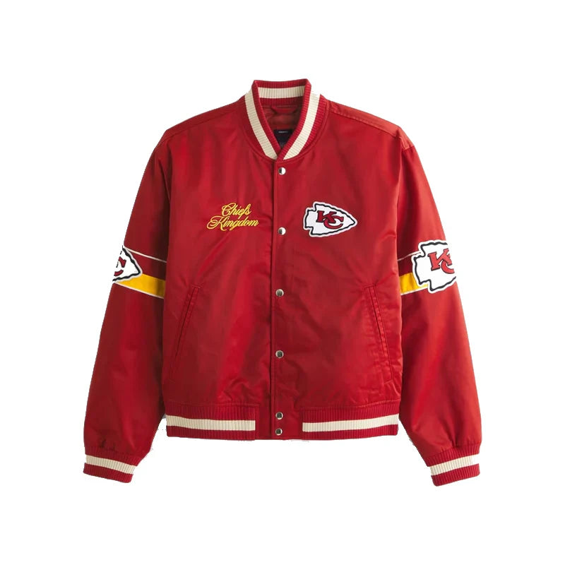 LIMITED EDITION - NEW PREMIUM NFL01 KCC KANSAS CITY CHIEFS SATIN VARSITY JACKET
