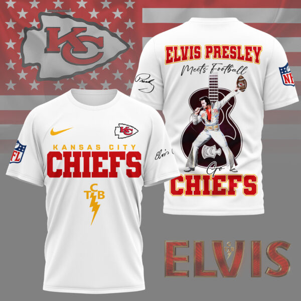 LIMITED EDITION - NEW CUSTOMIZED NFL01 KCC KANSAS CITY CHIEFS X ELVIS PRESLEY FAN 3D SHIRT