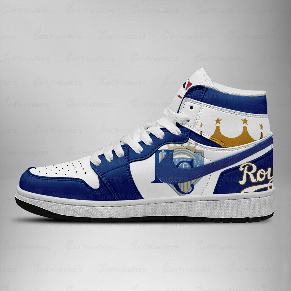 LIMITED EDITION - NEW CUSTOMIZED MLB19 KC ROYALS AIR JORDAN SNEAKERS