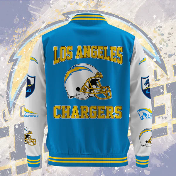 LIMITED EDITION - NEW CUSTOMIZED NFL09 LAC LOS ANGELES CHARGERS BASEBALL JACKET