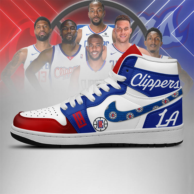 LIMITED EDITION - NEW CUSTOMIZED NBA10 LA CLIPPERS AIR JORDAN SNEAKERS