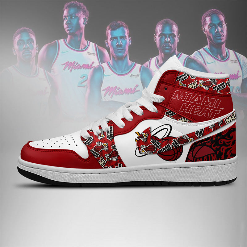 LIMITED EDITION - NEW CUSTOMIZED NBA20 MI HEAT AIR JORDAN SNEAKERS