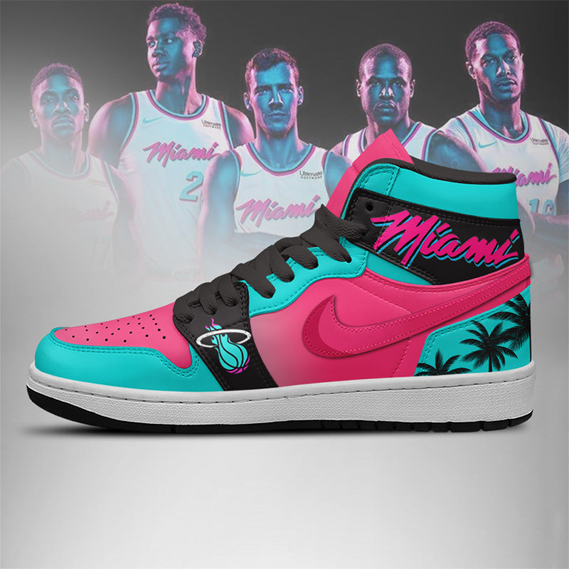 LIMITED EDITION - NEW CUSTOMIZED NBA20 MI HEAT AIR JORDAN SNEAKERS