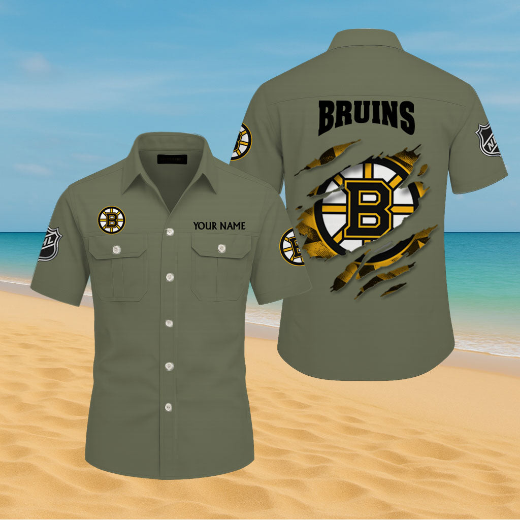 LIMITED EDITION - NEW CUSTOMIZED NHL02 BTB BOSTON BRUINS CARGO SHIRT