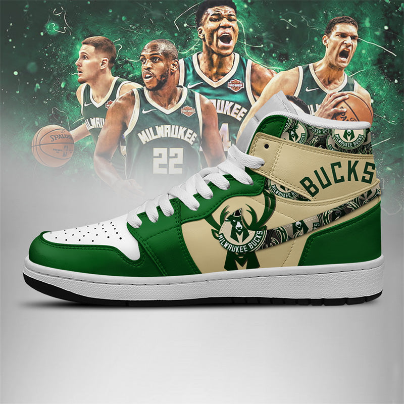 LIMITED EDITION - NEW CUSTOMIZED NBA11 MW BUCKS AIR JORDAN SNEAKERS