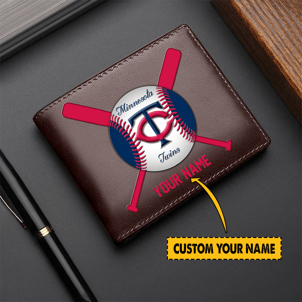 LIMITED EDITION - NEW CUSTOMIZED MLB22 MN TWINS LEATHER WALLET