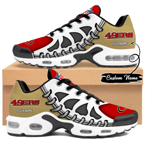 LIMITED EDITION - NEW CUSTOMIZED NFL11 SF49 SAN FRANCISCO 49ERS UNISEX AIR MAX PLUS SNEAKERS