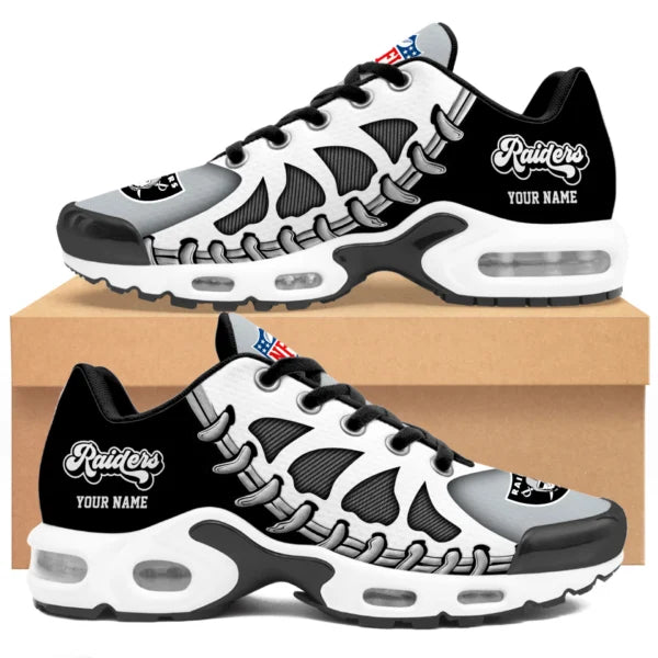 LIMITED EDITION - NEW CUSTOMIZED NFL07 LVR LAS VEGAS RAIDERS UNISEX AIR MAX PLUS SNEAKERS