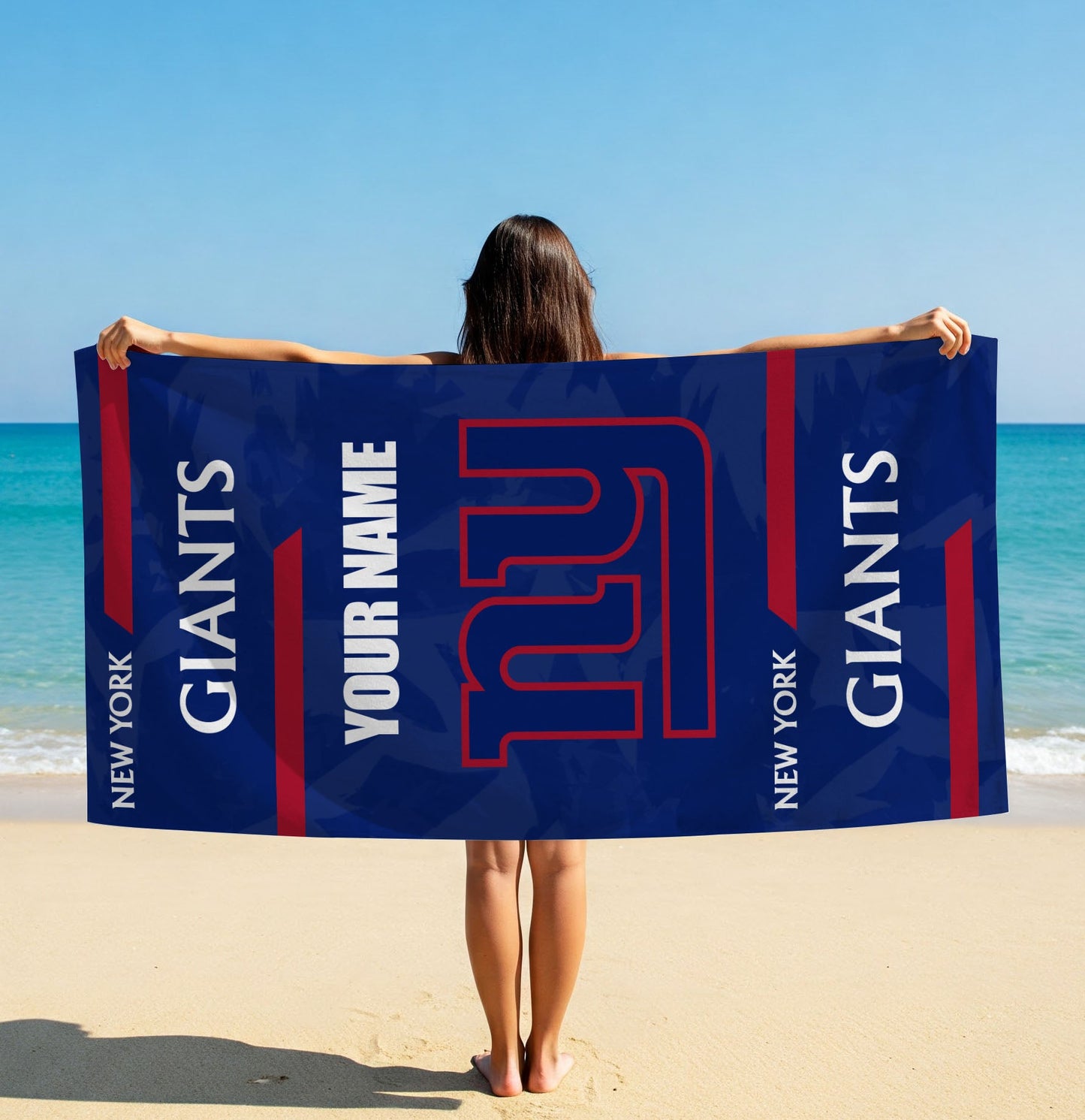 LIMITED EDITION - NEW CUSTOMIZED NFL32 NYG NEW YORK GIANTS BEACH & BATH TOWEL