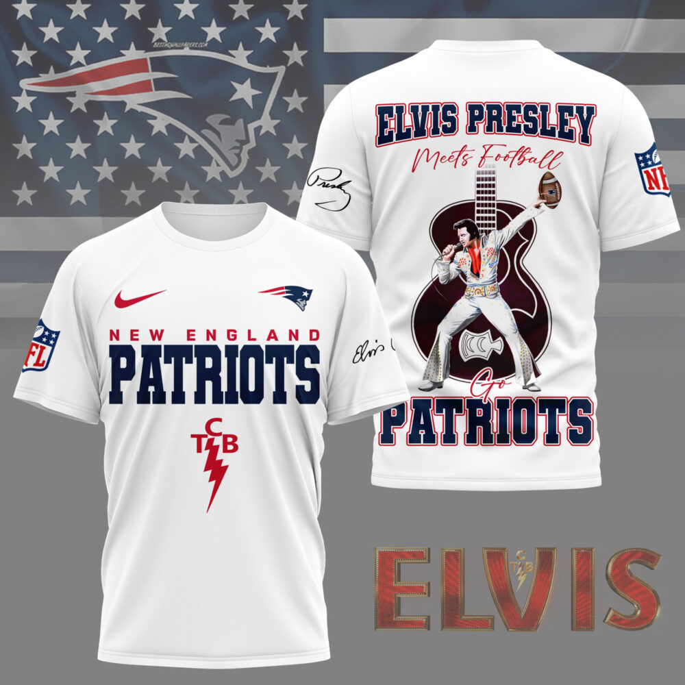 LIMITED EDITION - NEW CUSTOMIZED NFL27 NEP NEW ENGLAND PATRIOTS X ELVIS PRESLEY FAN 3D SHIRT