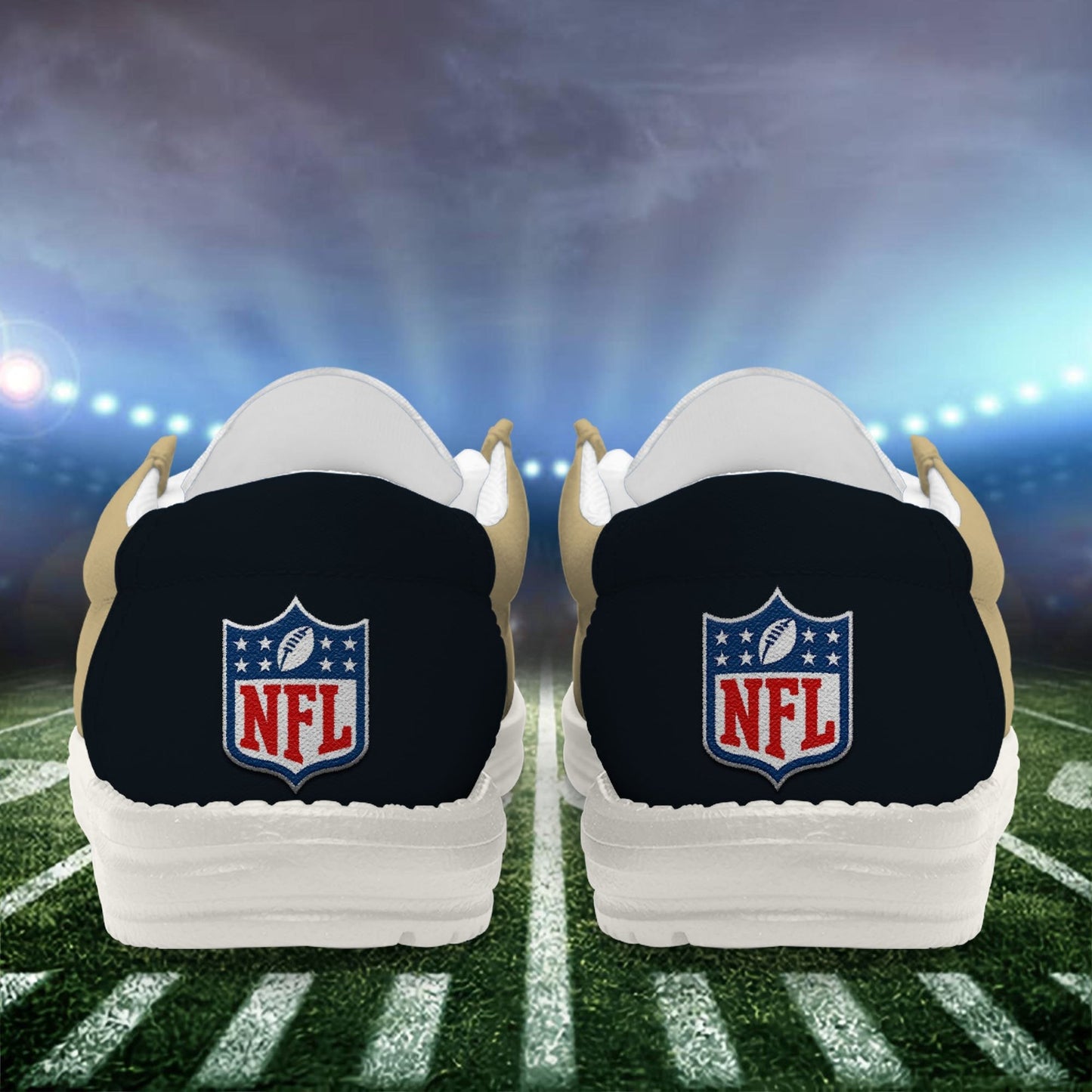LIMITED EDITION - NEW CUSTOMIZED NFL24 NOS NEW ORLEANS SAINTS LOAFER SHOES