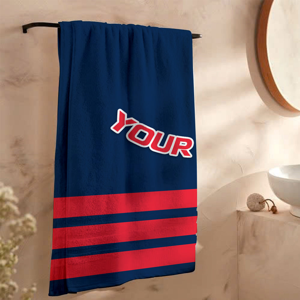 LIMITED EDITION - NEW CUSTOMIZED NFL27 NEP NEW ENGLAND PATRIOTS BEACH & BATH TOWEL