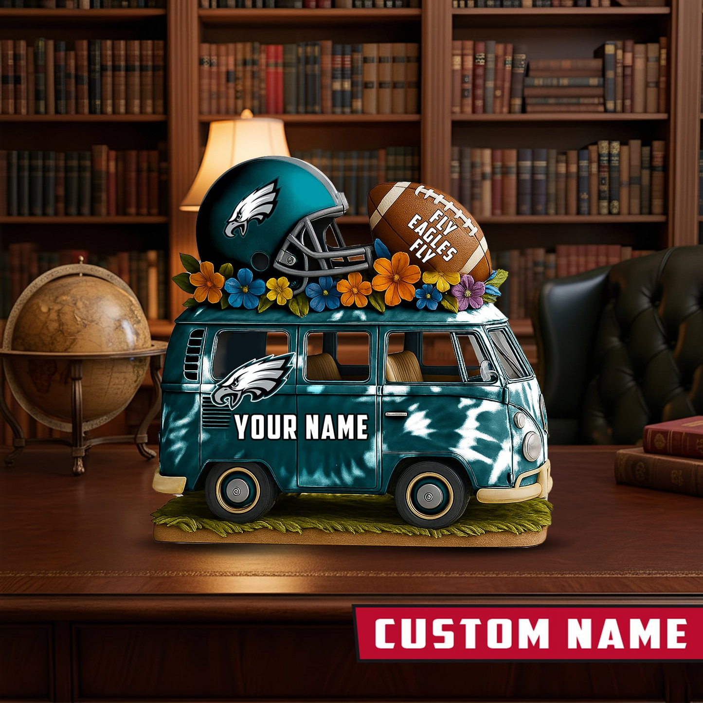 LIMITED EDITION - NEW CUSTOMIZED NFL02 PPE PHILADELPHIA EAGLES BUS ACRYLIC BLOCK