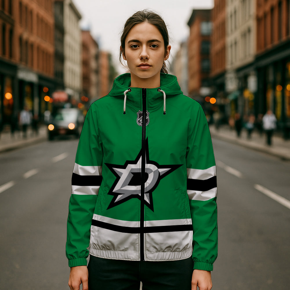 LIMITED EDITION - NEW CUSTOMIZED NHL15 DLS DALLAS STARS WINDBREAKER JACKET