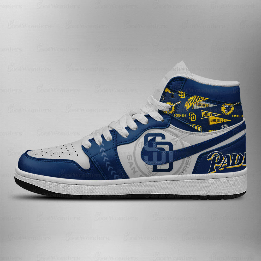 LIMITED EDITION - NEW CUSTOMIZED MLB18 SD PADRES AIR JORDAN SNEAKERS