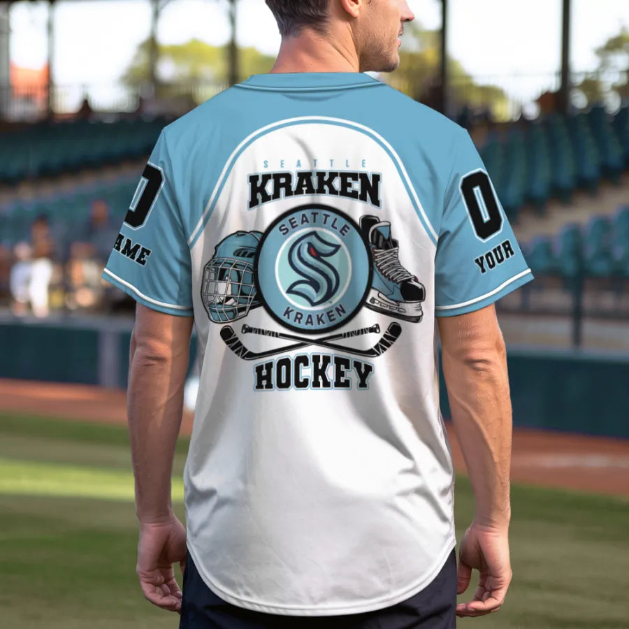 LIMITED EDITION - NEW CUSTOMIZED NHL20 ST KRAKEN BASEBALL JERSEY