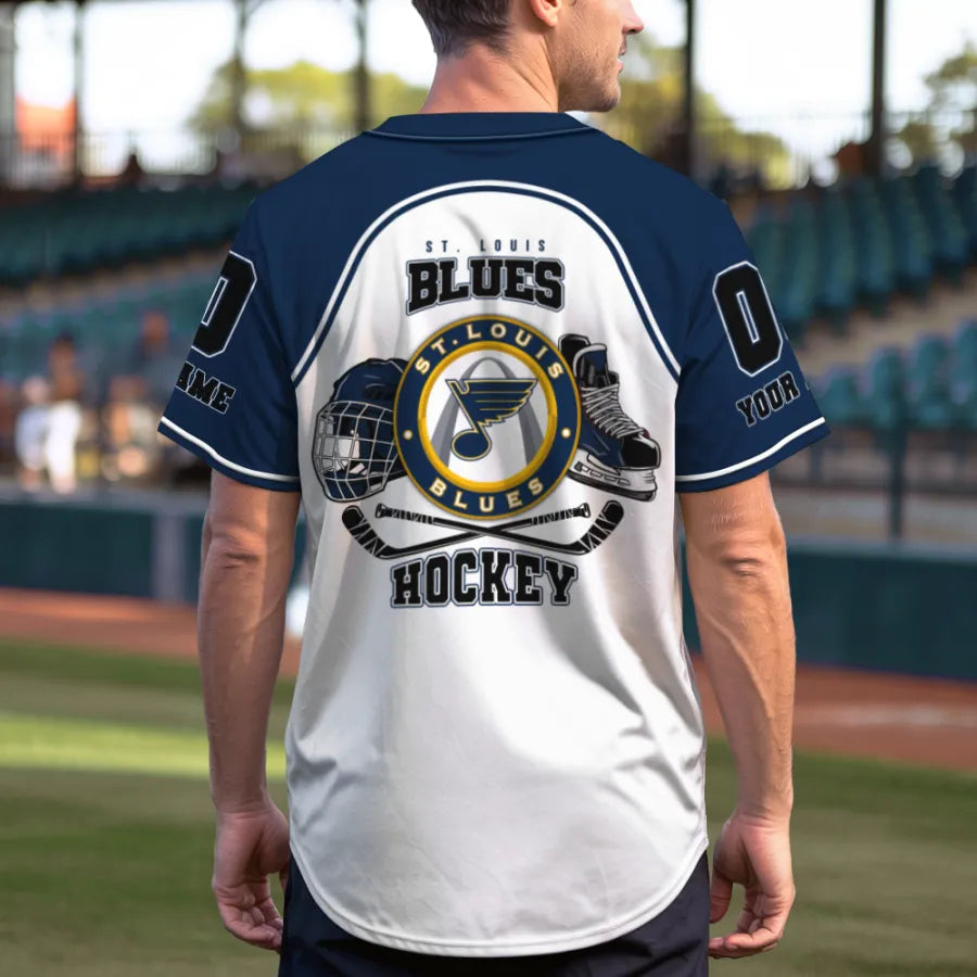 LIMITED EDITION - NEW CUSTOMIZED NHL14 SL BLUES BASEBALL JERSEY
