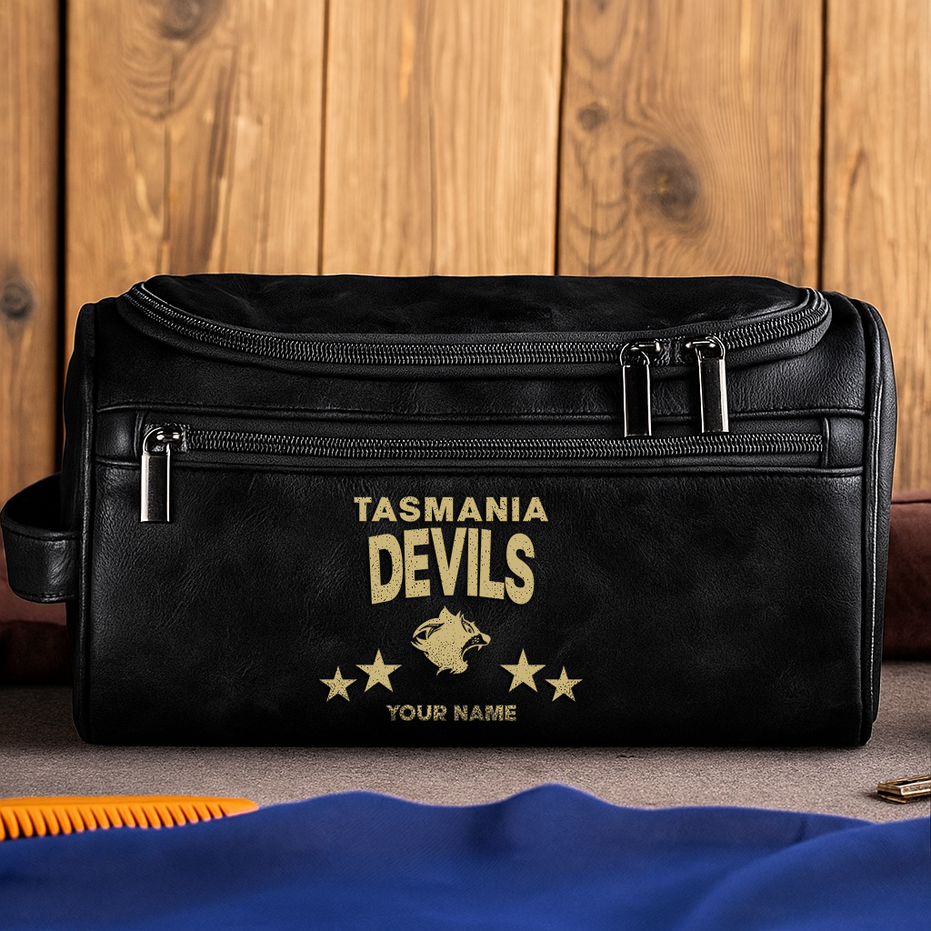 LIMITED EDITION - NEW 05 TMND MEN'S LEATHER TOILETRY BAG CUSTOM NAME PERFECT GIFT FOR FAN