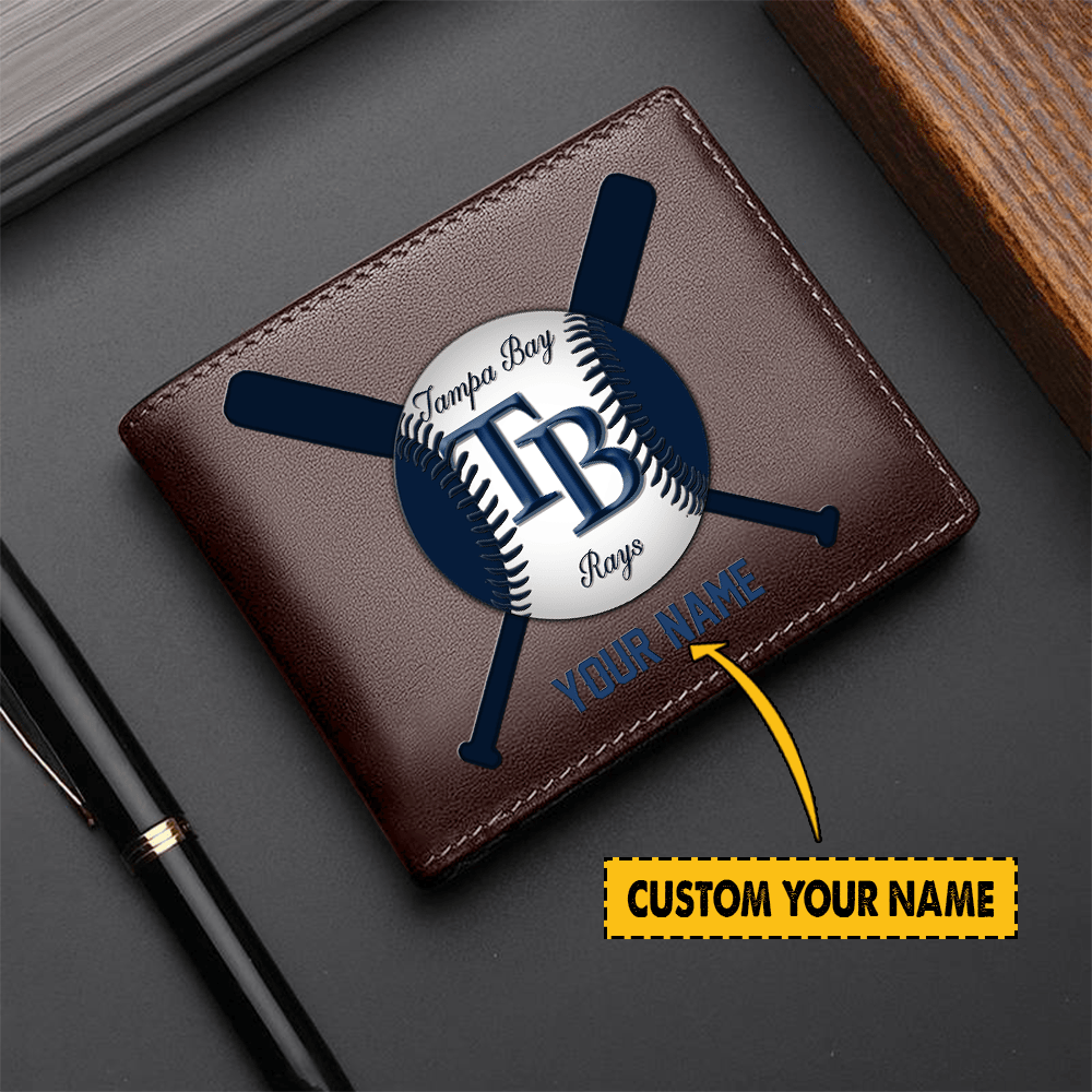 LIMITED EDITION - NEW CUSTOMIZED MLB21 TB RAYS LEATHER WALLET