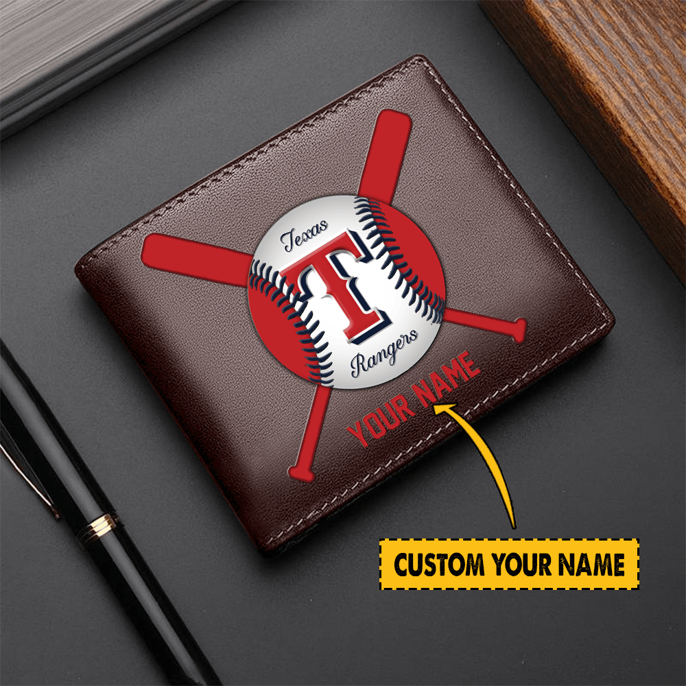 LIMITED EDITION - NEW CUSTOMIZED MLB08 TX RANGERS LEATHER WALLET