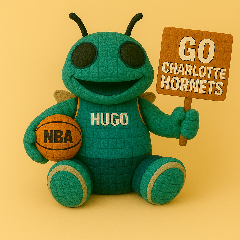 Limited Edition - NBA 27 CH Charlotte Hornets Handmade Crochet