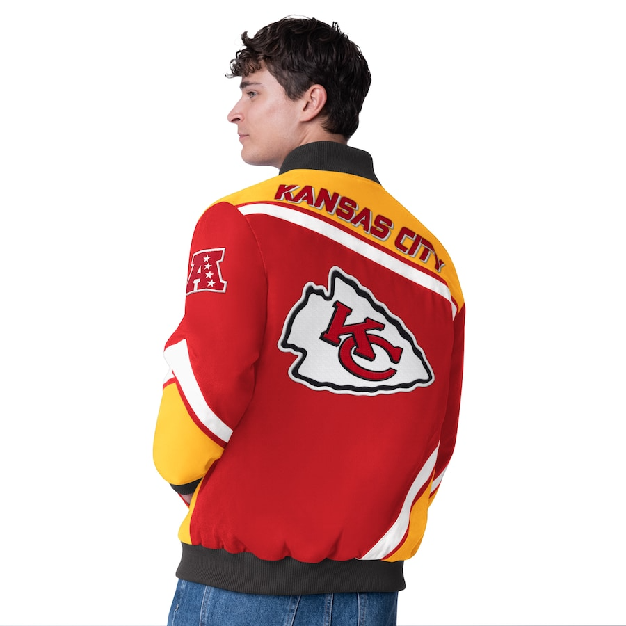 LIMITED EDITION - NEW PREMIUM NFL01 KCC KANSAS CITY CHIEFS SATIN VARSITY JACKET